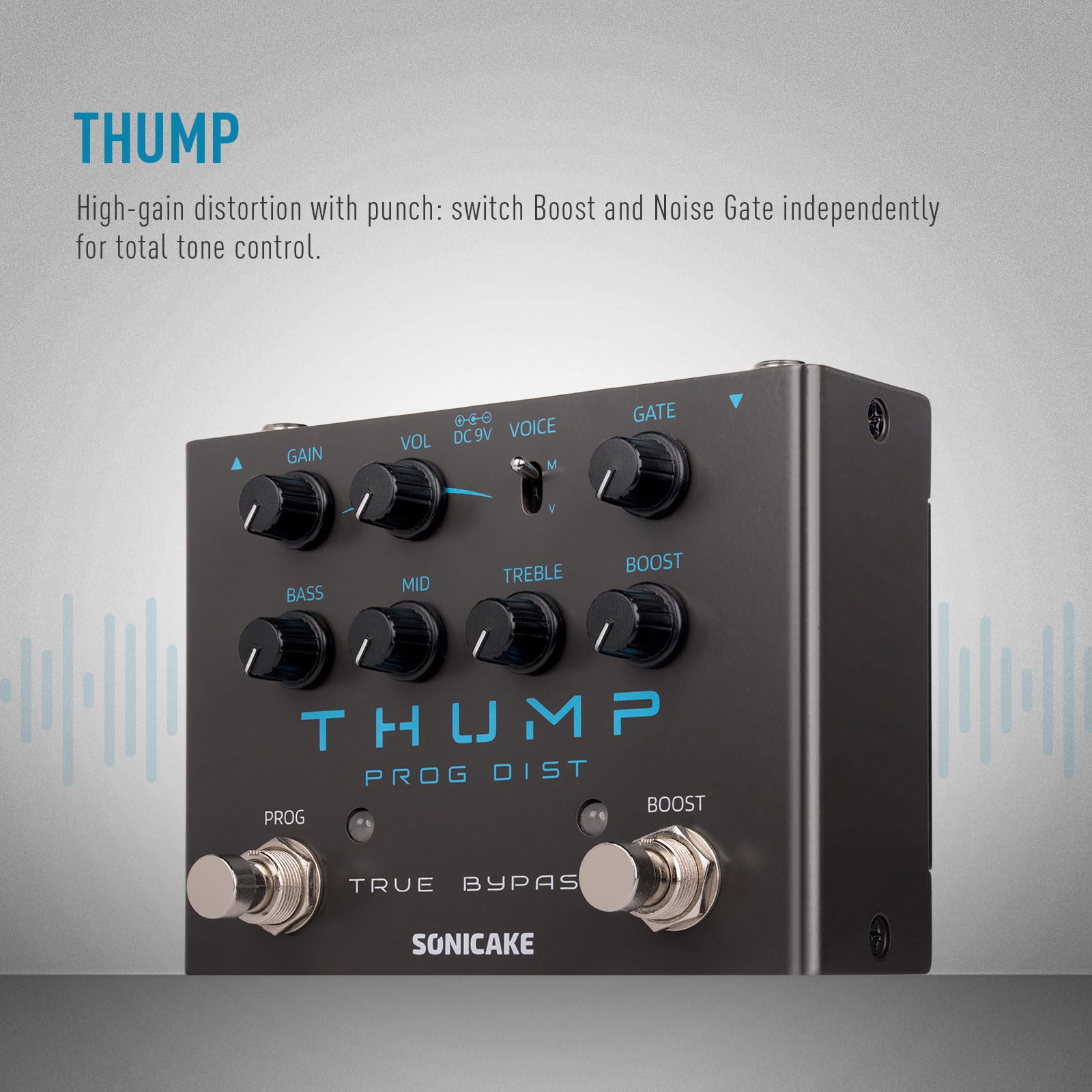 Amazon | SONICAKE Thump ハイゲインディストーションペダル、Djent